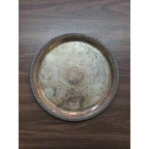 Vtg Sheffield Co EPC 5/165 Silverplate Round Platter Serving Tray 12" Patina